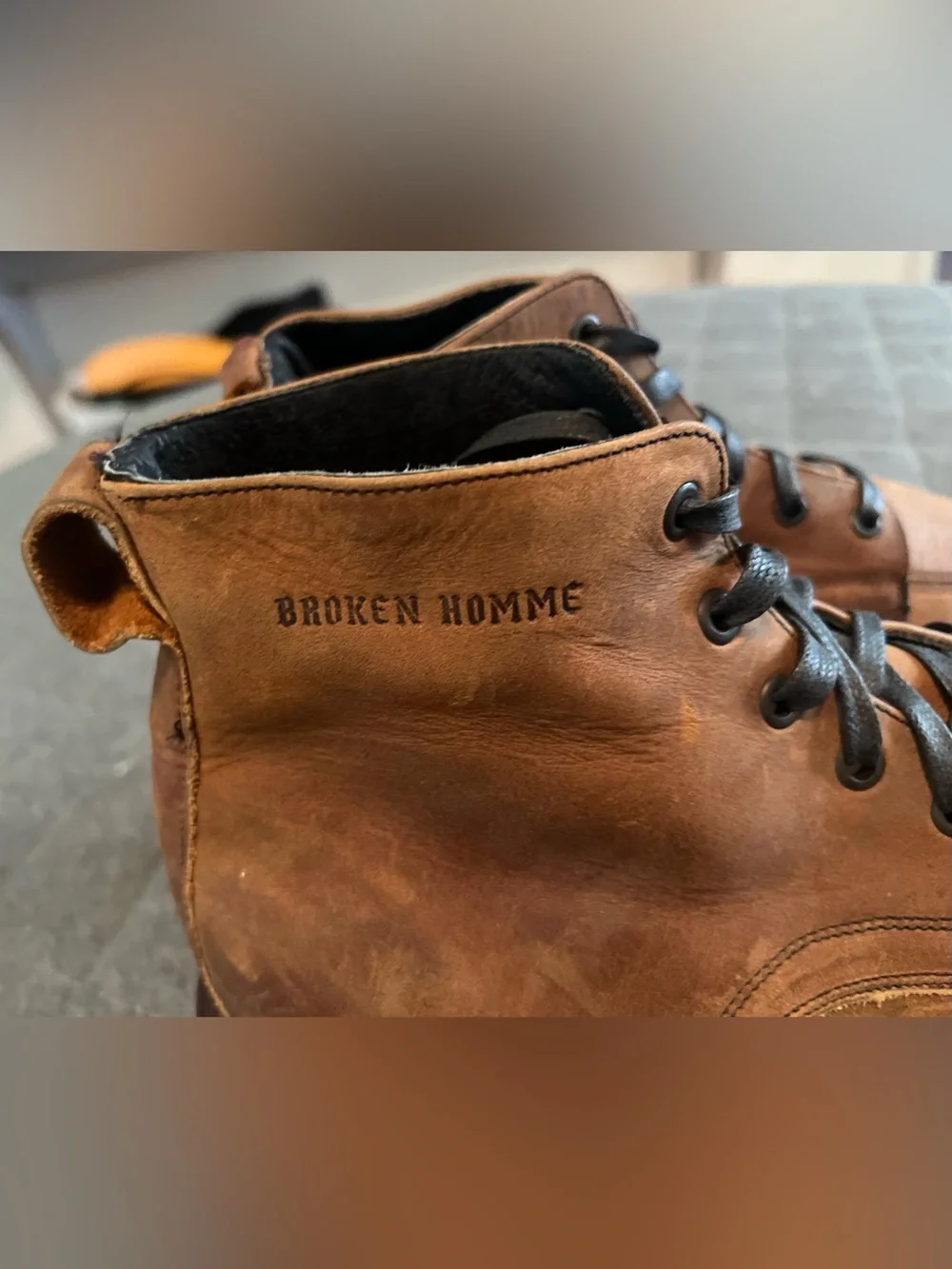 NWOT BROKEN HOMME Huckberry Sz 11 Brown Leather Davis Boots Orig$300 Made in USA